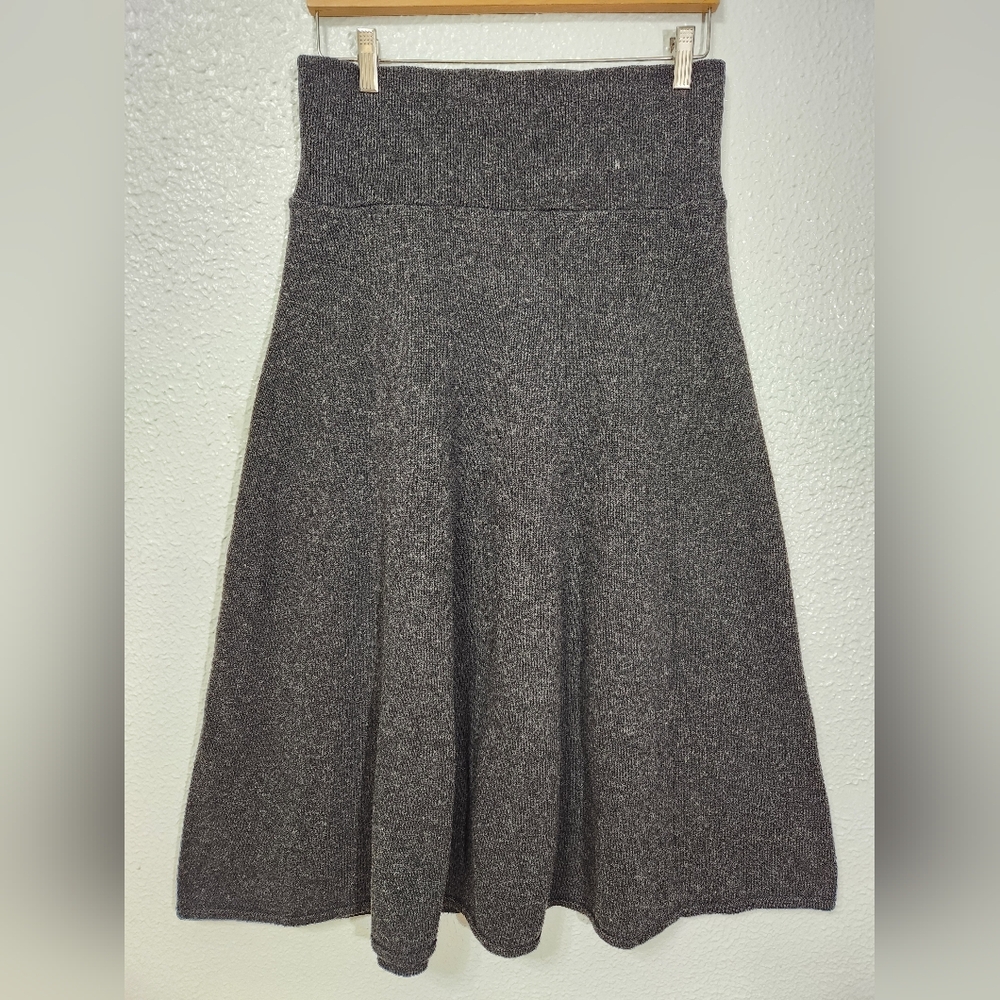 Zara  Charcoal Gray Midi A-Line  Wool Skirt  NWT, SI